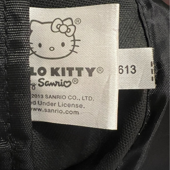 Loungefly Sanrio Hello Kitty black and pink 3D bow full size backpack rare 2013 - Picture 10 of 12